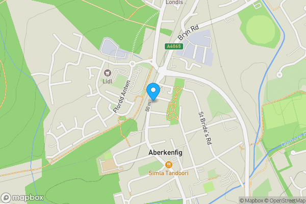 Map location for Bridgend Road, Aberkenfig, Bridgend, Mid Glamorgan, CF32 9BN