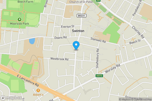 Map location for Partington Lane, Manchester, Lancashire, M27 5SR