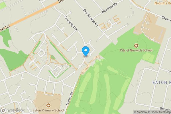 Map location for Land Off Sunningdale/Greenways, Norwich, NR4 6AN