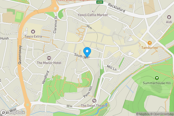 Map location for South Street, Yeovil, Somerset, BA20 1ND