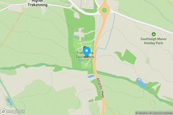 Map location for Land North of Trekenning Tourist Park, Trekenning Road, St Columb Major, Newquay, Cornwall TR8 4JF