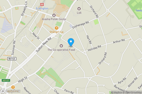 Map location for 23 Mason Road , Erdington, BIRMINGHAM, B24 9EH