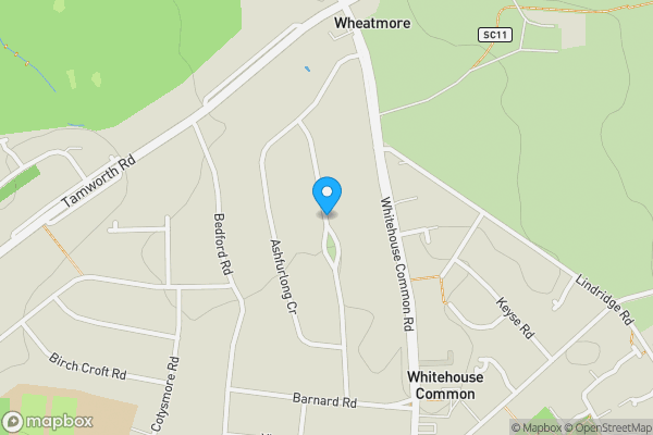 Map location for Whitehouse Crescent, SUTTON COLDFIELD, West Midlands, B75 6ER