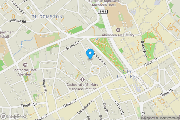 Map location for Ruby House, Ruby Lane, Aberdeen, Scotland, AB10 1ZP