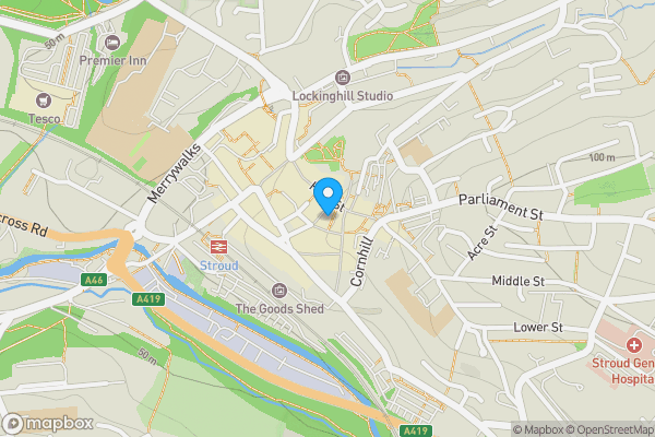 Map location for Flats 1–7 Kendrick House, Kendrick Lane & 26–32 (even) Kendrick Street, Stroud, Gloucestershire GL5 1AL