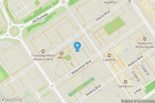 Map location for Upper Fourth Street, Milton Keynes, Buckinghamshire, MK9 1DP