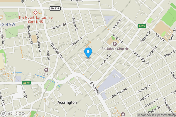 Map location for 19 & 19a Meadow Street, Accrington, Lancashire BB5 1BJ