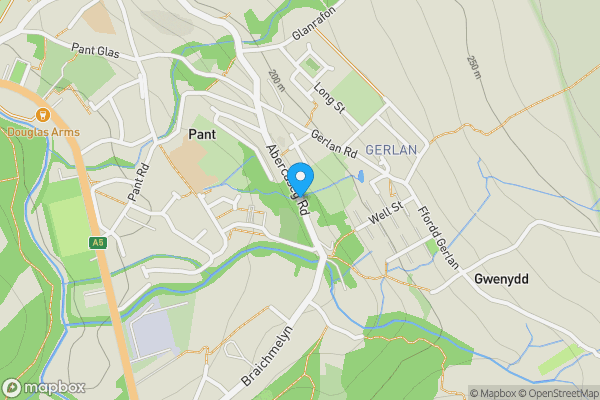 Map location for Pennant,  Abercaseg Road, Bethesda, Bangor, LL57 3SP