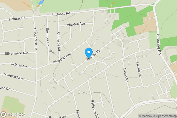 Map location for 68 Highfield Towers, Hillrise Road, Romford, Essex, RM5 3DQ
