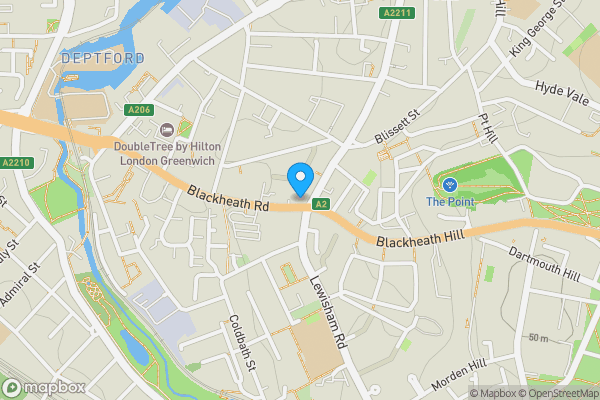 Map location for Flat 4, 105 Blackheath Road, Greenwich, London, SE10 8PD