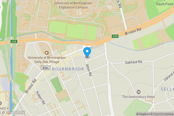 Map location for 12 Alton Road, Bournbrook, Selly Oak, Birmingham, West Midlands, B29 7DU