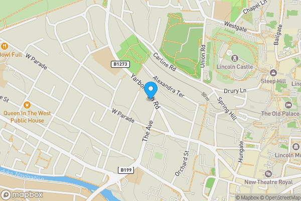 Map location for 4, Yarborough Road, LINCOLN, Lincolnshire, LN1 1HS
