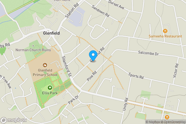 Map location for 61 Chestnut Road, Glenfield, Leicester, LE3 8DD