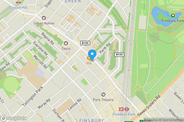 Map location for 53 Stroud Green Road, Finsbury Park, N4 3EF 