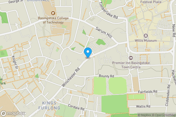 Map location for Winchester Road, BASINGSTOKE, Hampshire, RG21 8UQ