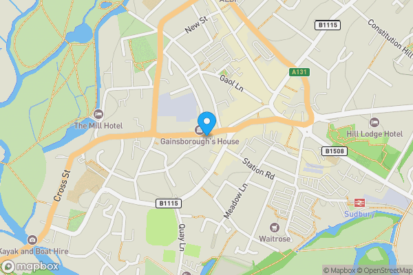 Map location for 6, 8 & 8a Gainsborough Street, Sudbury, Suffolk, CO10 2ET