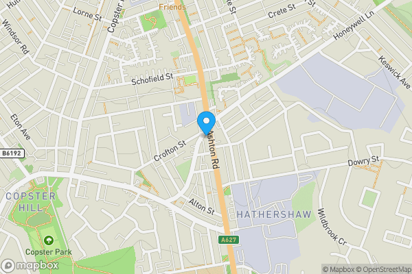 Map location for 348 Ashton Road, Oldham, OL8 3HF