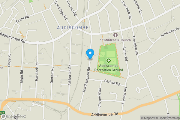 Map location for Northampton Road, CROYDON, Surrey, CR0 7HD