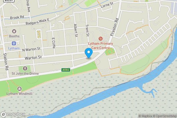 Map location for 50 East Beach, Lytham St. Annes, Lancashire FY8 5EY