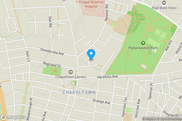 Map location for Flat 4 Grove House, 2 Woodland Grove, Leeds , West Yorkshire LS7 4HJ