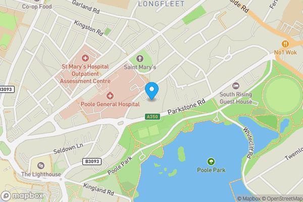 Map location for Flat 41 Churchfield Court, 39-41 Parkstone Road, Poole, Dorset, BH15 2NY