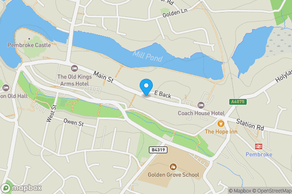 Map location for Main Street, PEMBROKE, Pembrokeshire, SA71 4JS