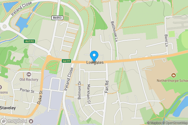 Map location for Lowgates, Chesterfield, S43 3TT