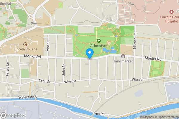 Map location for 155 & 157 Monks Road, Lincoln LN2 5JJ