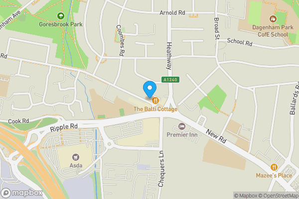 Rm9 Postcode On Map 28A Goresbrook Road, Dagenham, Essex, RM9 6UR