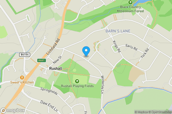 Map location for 31 Winterley Lane, Walsall WS4 1LP