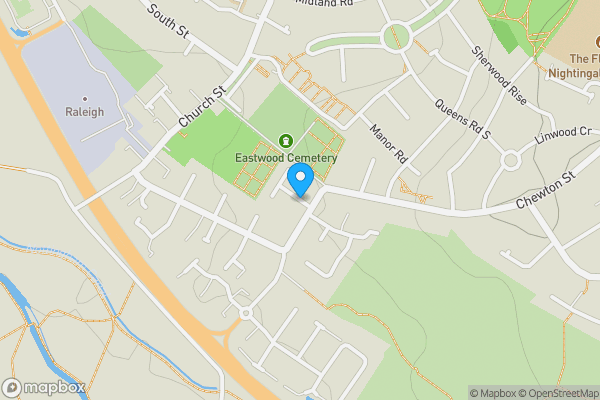 Map location for Chapel Street, Nottingham, Nottinghamshire, NG16 3JL