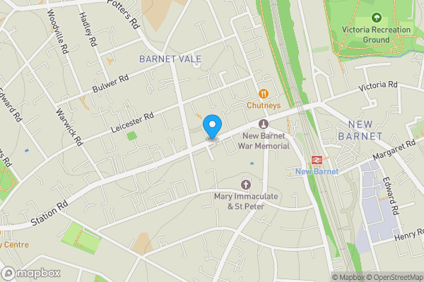 Map location for 27 Station Road, New Barnet, Hertfordshire EN5 1PH