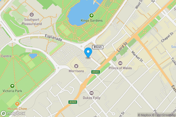 Map location for Flat 35, The Anchorage, 23 Kingsway, Southport, Merseyside PR8 1ND