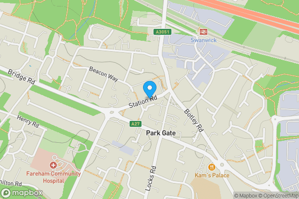 Map location for Four Winds Guest House, 17 Station Road, Southampton, SO31 7GJ