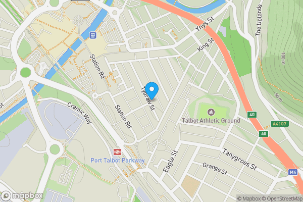 Map location for Flats 5, 8, 9 and 12 Trinity House, Tydraw Street, Port Talbot, SA131BR