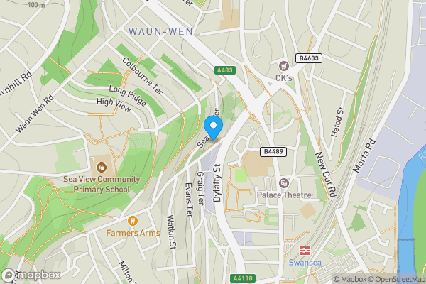 Map location for 86, North Hill Road, Swansea, SA1 6YT