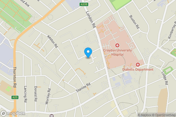 Map location for Flat 2, 7 Dunheved Road South, Thornton Heath, Croydon, CR7 6AD