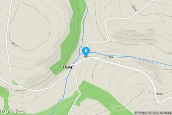 Map location for Talog, Carmarthen, Carmarthenshire.