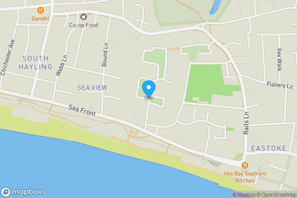 Map location for Sea Front Estate, HAYLING ISLAND, PO11 9JJ