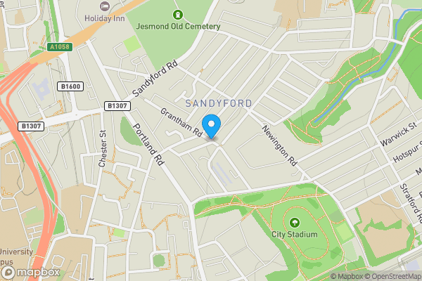 Map location for 86 Grantham Road, Sandyford, Newcastle upon Tyne, Newcastle upon Tyne, NE2 1QX