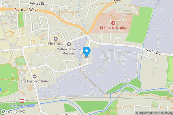 Map location for 40 Brook Street, Melton Mowbray, Leicestershire LE13 1AB