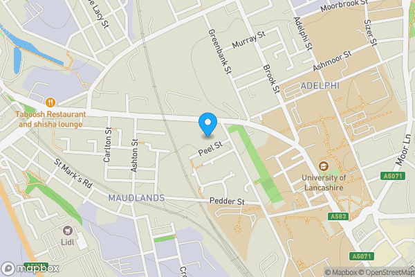Map location for 54E Jubilee Court, 129 Fylde Road, Preston, Lancashire, PR1 2XP