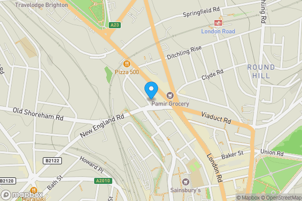 Map location for 40a Campbell Road, Brighton, BN1 4QD