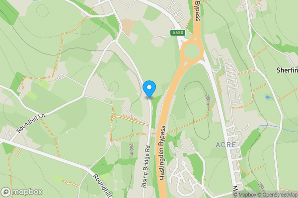 Map location for Land At Rising Bridge Road, Rising Bridge Road, Haslingden, Rossendale, Lancashire, BB5 2SW