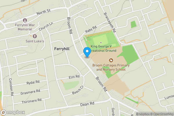 Map location for 8 Gregory Terrace, Ferryhill, County Durham, DL17 8AA