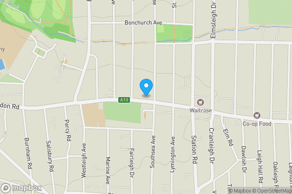 Map location for 204 City Apartments 1307-1321 London Road, Leigh-On-Sea, Essex, SS9 2AD