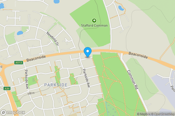 Map location for Land at Aldbury Close, Stafford, ST16 1TY