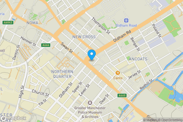 Map location for 4 Oldham Road, Ancoats, Manchester, Greater Manchester M4 5FE