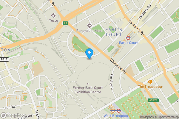 Map location for Flat 6, 16 Philbeach Gardens, Earls Court, London, SW5 9DY