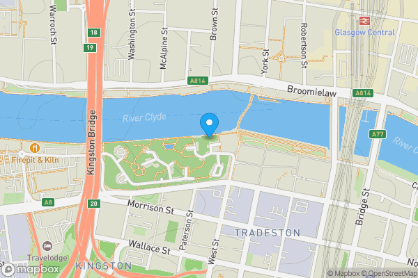 Map location for 8 Riverview Gardens, Glasgow, Lanarkshire, G5 8EL